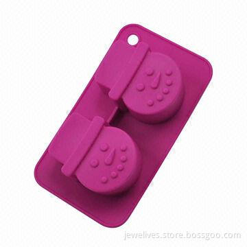 2-cavity snowman silicone candy mold